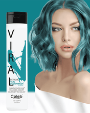 Load image into Gallery viewer, Vivid teal Viral Hair – Colorwash