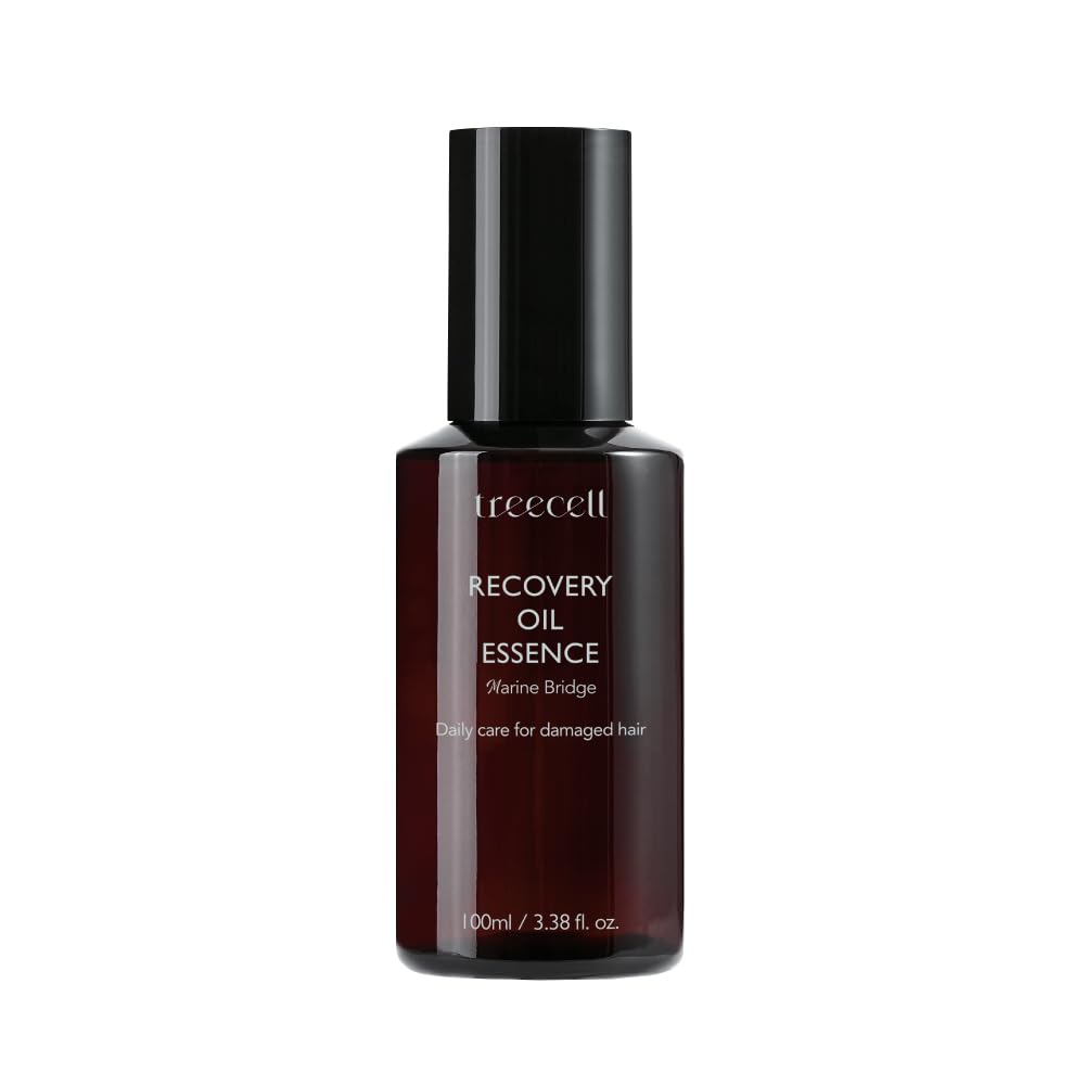 Treecell Recovery Oil Essence, 3.4 fl oz (100 ml) | Protection from Pollution, UV Rays, Heat Styling | Intensive Care for Dry, Damaged Hair | Non Greasy Finish | Minimizes Breakage