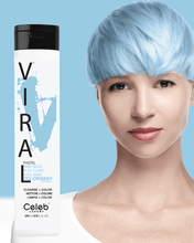 Load image into Gallery viewer, Pastel baby blue Viral Hair – Colorwash
